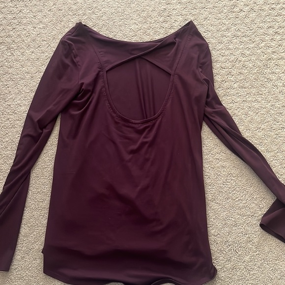Athleta maroon open back top - Picture 2 of 3